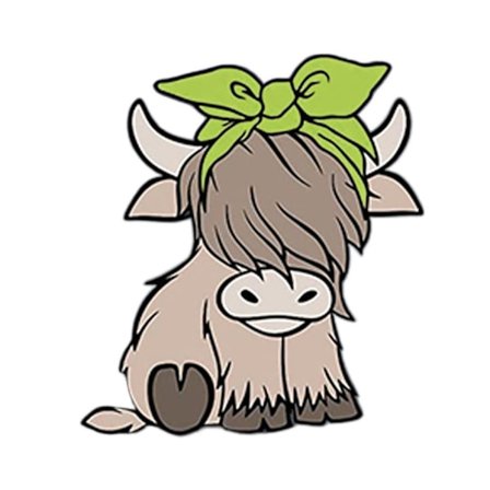 Cow Car Stickers Laptop Stickers GREEN