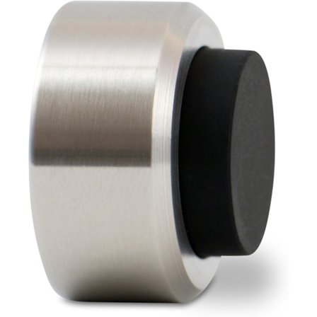 Dörrstopp 3,7x2,5cm - rostfritt stål med gummistopp - Wa