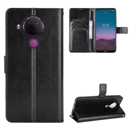 Nokia 5.4 - Crazy Horse Fodral - Svart Black Svart