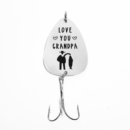 Gravert Fiskekrok Fiskeagn Fiskeelsker Gave Til Mann Kjæreste Ektemann Jul Bryllup Farsdag