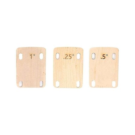 3 stk. Gitarhals Shims Bolt-on Hals Plate For Gitar Og Bass Reparasjon 0,25, 0,5 Og 1 Grad Guit