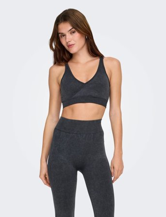 Only Play Onpjoa-2 Wrap Seam Bra - Grey - L
