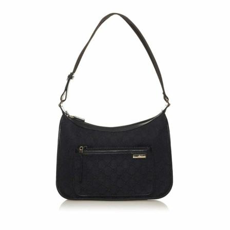 Gucci Vintage, Pre-owned Shoulder Bags Zwart, Dames, Maat:ONE Size,Canvas