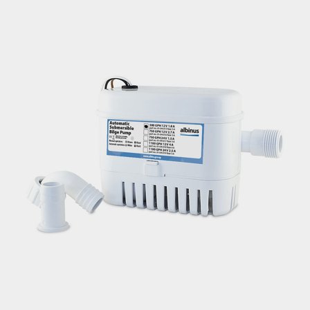 Submersible electric bilge pump Albin Pump Automatic 500 GPH (32 litres/min), 12 V, automatic operation start, with float switch