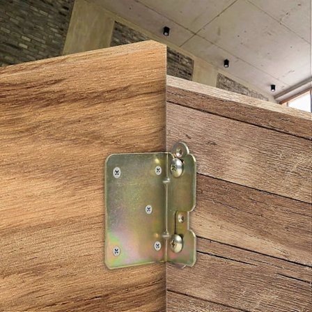 Sett med 4 Sengestøttebraketter, Heavy Duty Sengestøttetilbehør med Skruer for Montering av Tre, Hodegavl og Fotstøtte [DB]