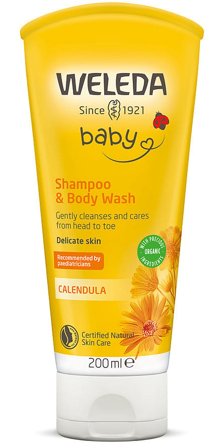 Weleda Calendula Shampoo & Body Wash 200 ml., Skincare, Shampoo & Vask, Babyshampoo