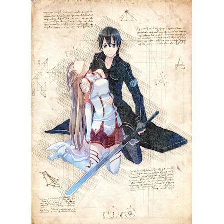 A3 Print - Sword Art Online 3 Asuna and Kirito