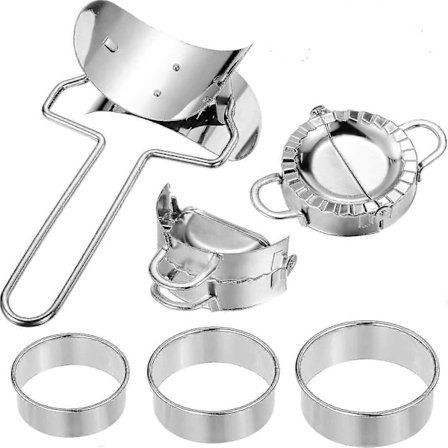 6-delt deigpresse sett, Ravioli Maker, Dumpling Maker Sett, Dumpling Maker Maskin, Dump