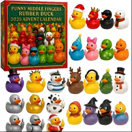 2D Akryl Badeand Adventskalender 2025 – 24 Dage Badelegetøj til Børn & Småbørn | Julegave