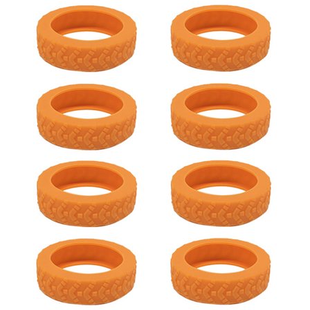 Bagasjehjulsdeksler Kuffert Hjulbeskyttere 8 Stykker Hjulbeskyttende deksler for Håndbagasje Kofferter med Hjul (Oransje), egnet for 5-7cm