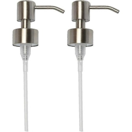 2 st Tvål Lotion Dispenser Pumphuvud Manuell Rostfri Tvålpumpsersättning (28mm) Halsstorlek (Fww)