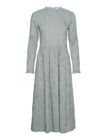 Crinckle Pop Docca Dress Knælang Kjole Grå Mads Nørgaard