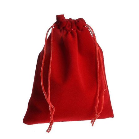 10 st Dragkedjor Flockning Förvaringsväska Påsar Liten Fick Smycken Sammet