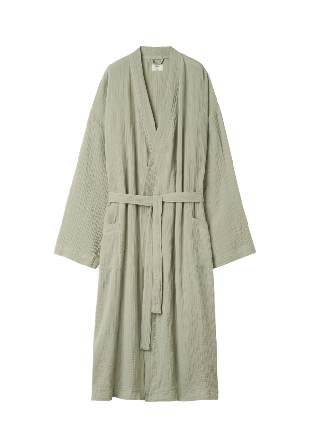 Åhléns Home Kimono MUSLIN Badrockar Grön L/XL
