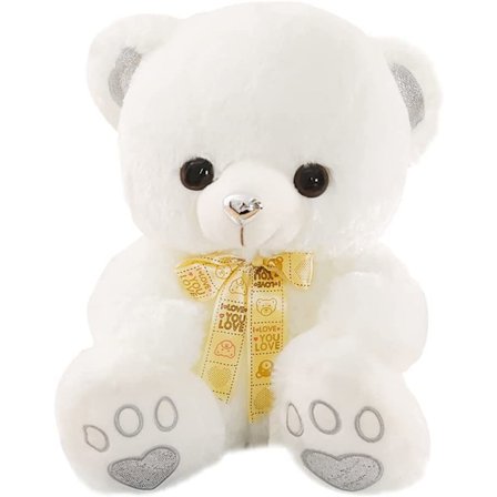 Teddybjørn 35CM Hvit Teddybjørn Leke Myk Leke Teddybjørn Chi