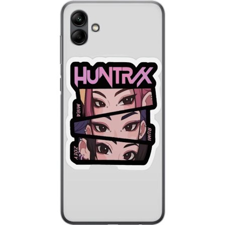 Yhteensopiva Puhelinkuori Samsung Galaxy A05 K-pop-inspiroitunut futuristinen tyttöryhmä neonvaloissa ja kosminen sci-fi-kohtaus