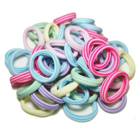 100-pack myke hårledninger med striper