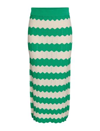 Yasbee Hw Long Knit Skirt Green YAS