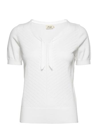 Tyra Pullover Striktrøje Hvid Jumperfabriken