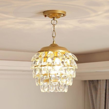 25cm Kristallkronlampa LED Hängande Ljus Unik Design Nordisk