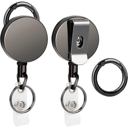 Udtrækkelig badgeholder, todelt badgeholder - (60 cm snor)