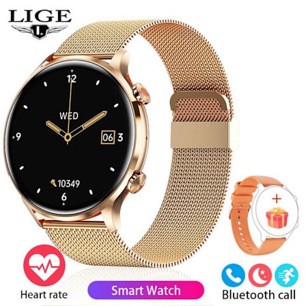 LIGE Ny Bluetooth-samtale Smartklokke Kvinner Fysiologisk Funksjon Sports Fitness Armbånd Vanntett Bluetooth-samtale Smartklokke Menn