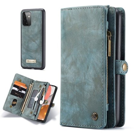 CaseMe Samsung Galaxy A72 5G Pung med Lynlås - Blå