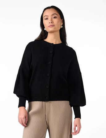 YAS Yasfonny Ls Knit Cardigan S. Noos - Black - S