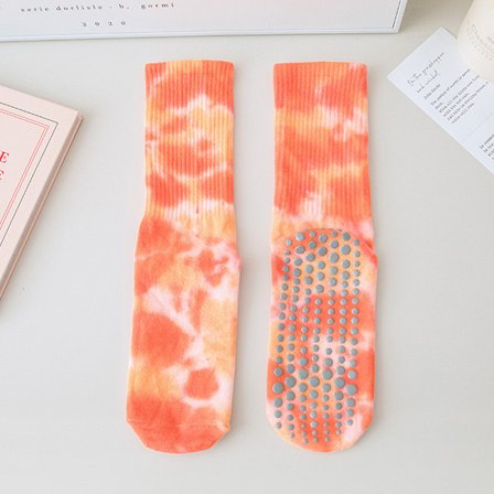 Kvindelige Pilates Yoga Yoga Socks Tie Dye Grip Socks