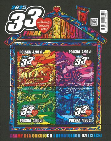 Polen - Finalen af den store julemusik-velgørenhed - Postfrisk miniark