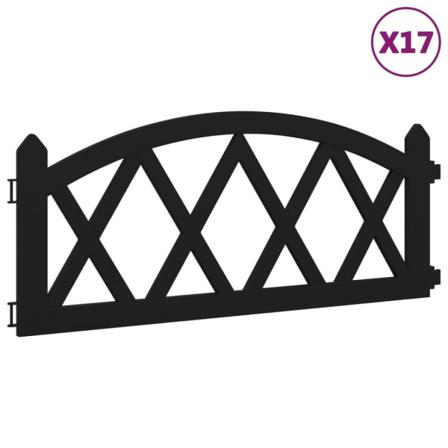 Vidaxl Rabattkanter 17 St Svart 10 Mm Pp Svart