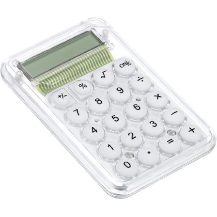 Skrivebordskalkulator, liten 8-sifret LCD-skjerm Mini Lommebærbar Bordkalkulator Standardfunksjon for Hjemmekontor Hvit