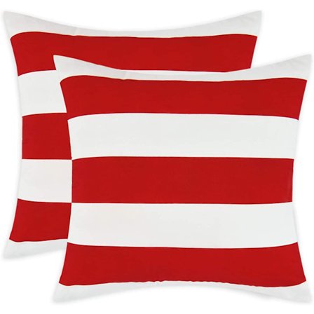 2 kpl koristetyynynpäällisiä, neliömäiset raidallinen tyynynpäällisiä, moderni maalaistalon tyynynpäällinen piilotetulla vetoketjulla, sisustus 