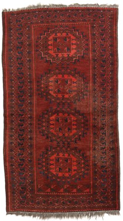 Afghan Khal Mohammadi Teppich 117X211 Rot/Dunkelrot Wolle, Afghanistan