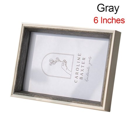 Fotoramme Billedramme GRÅ 6 TOMMER