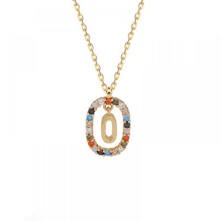 Halsband för kvinnor, flickor guldpläterat bokstavshalsband med bokstav O smyckesgåva fru årsdag födelsedag