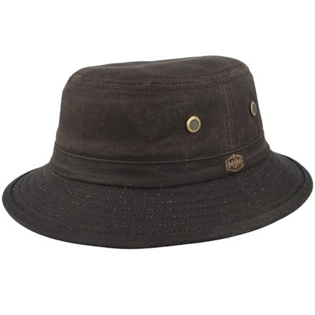 MJM Hats - Wax Cotton Brown Bucket Bucket Brown Hat - @ Hatstore