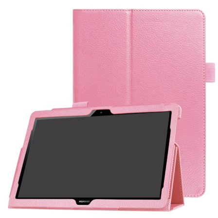 Litchi Fodral till Huawei MediaPad T3 10 - Rosa