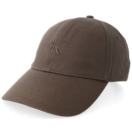 Calvin Klein - Brun unconstructed Keps - Monogram Embroidery Baseball Cap Wren Dad Cap @ Hatstore