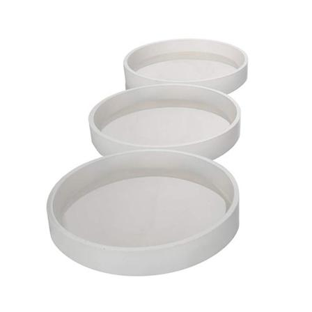 3 stk. Stor DIY Rund Coaster Siliciumform, Diameter 3,94 tommer/10 cm, Forme til Støbning Med Harpiks