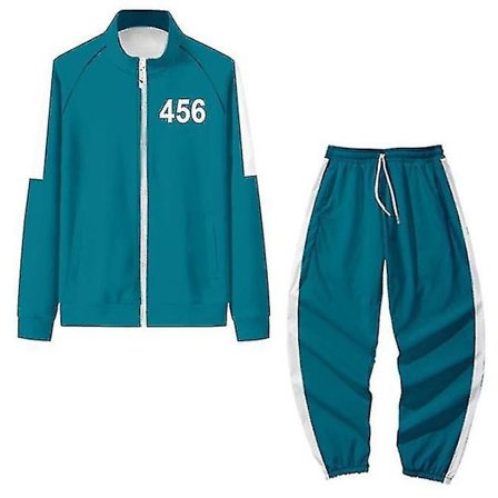 Squid Game Hoodie Tracksuit Sett Halloween Party Kostyme_h