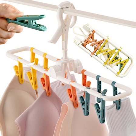 Sock Dryer 12 clips - Hanging rack for socks and underwear