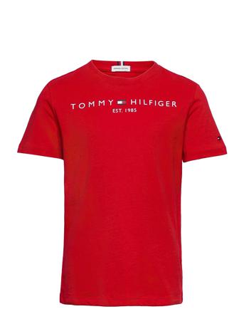 Essential Tee S/S T-shirts Short-sleeved Rød Tommy Hilfiger