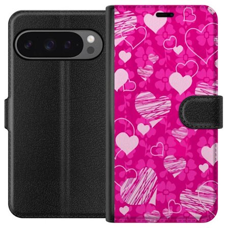 Yhteensopiva Lompakkokotelo Google Google Pixel 9 Pro XL PopSydänKuviointi