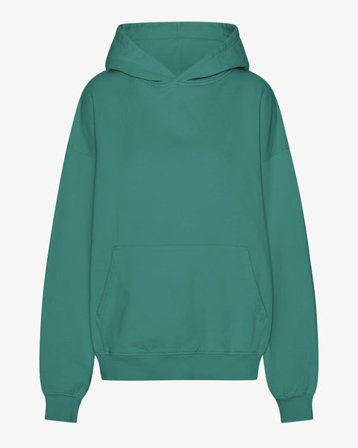 Organic Oversized Hood - Pine Green - Female - M - Sustainable material - Ethical production