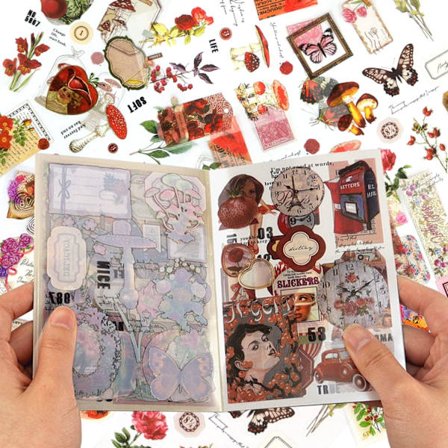 Scrapbooking klistermærker vintage måne scrapbog klistermærker 177 stk PET transparent dekoration selvklæbende Tree Go[GKS]