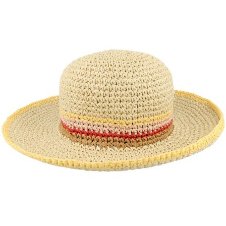 Seeberger - Beige straw Hatt - Paper Crochet Cloche Linen/Lemon Straw Hat @ Hatstore