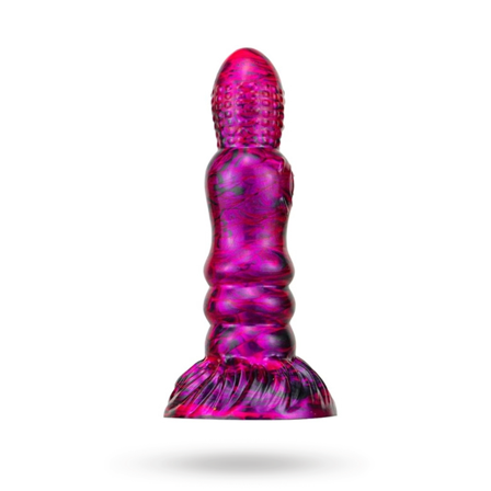 Metallic Fantasy Dildo Peern Purple/Black 19,5 cm - Vuxen.dk: For hende