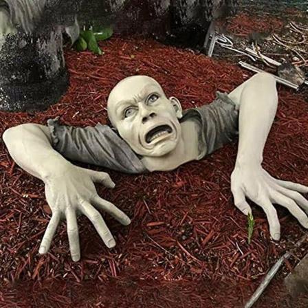 Zombie fra Montclaire Moors-statuen skremmende realistisk skummel zombie-spøkelsesskulptur Halloween-dekorasjon innendørs utendørs hagepynt