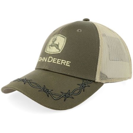 John Deere - Grön trucker Keps - Oil Skin Look W/Mesh Back Olive Trucker @ Hatstore